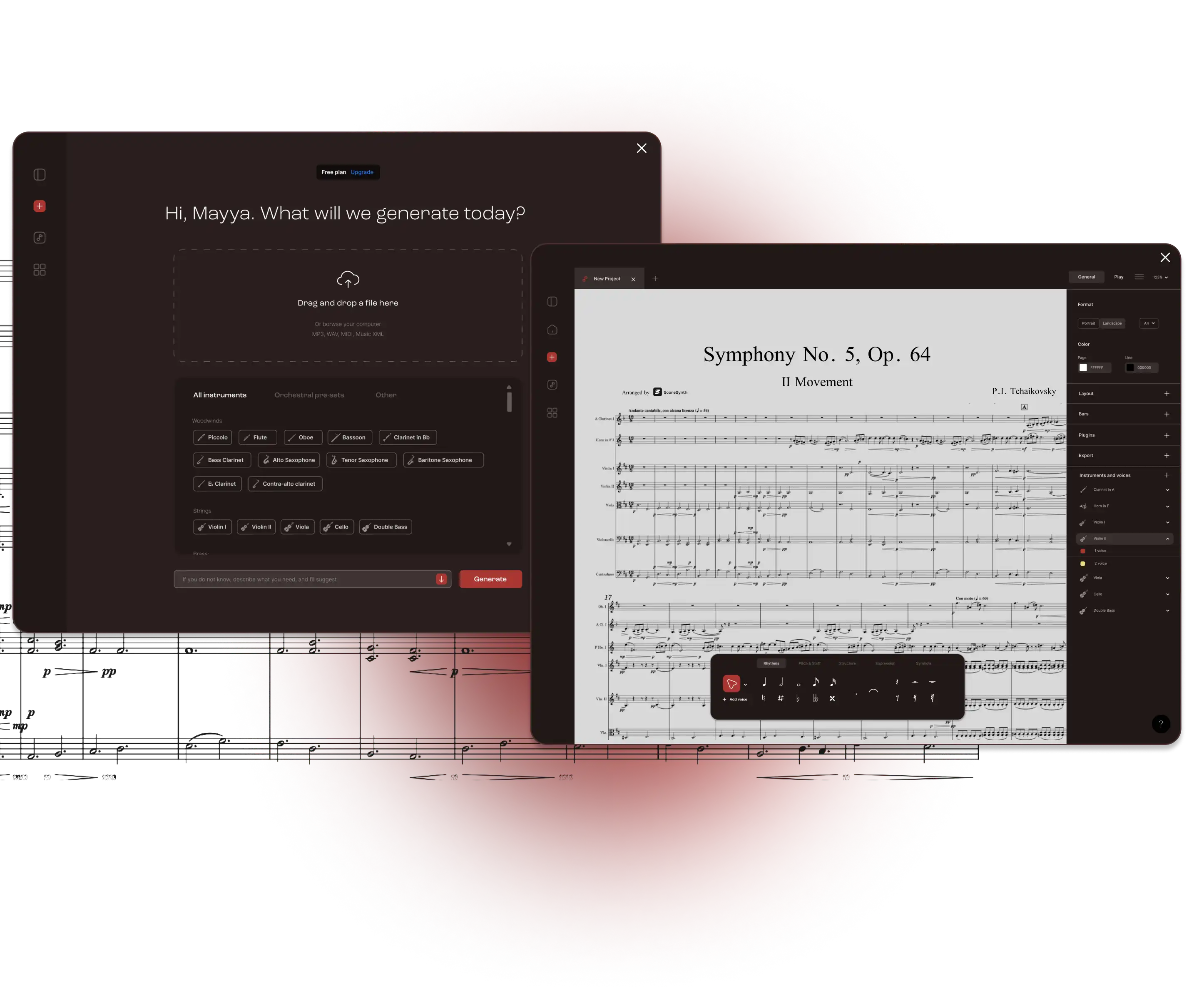 ScoreSynth UI Interface